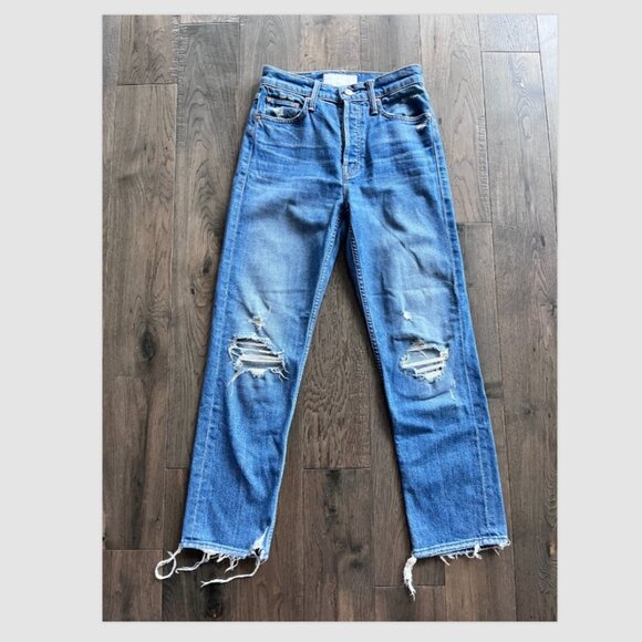 Mother Superior The Tomcat Ankle Jeans Size 25 Button Fly Pray for Hidden Gems - Picture 1 of 10